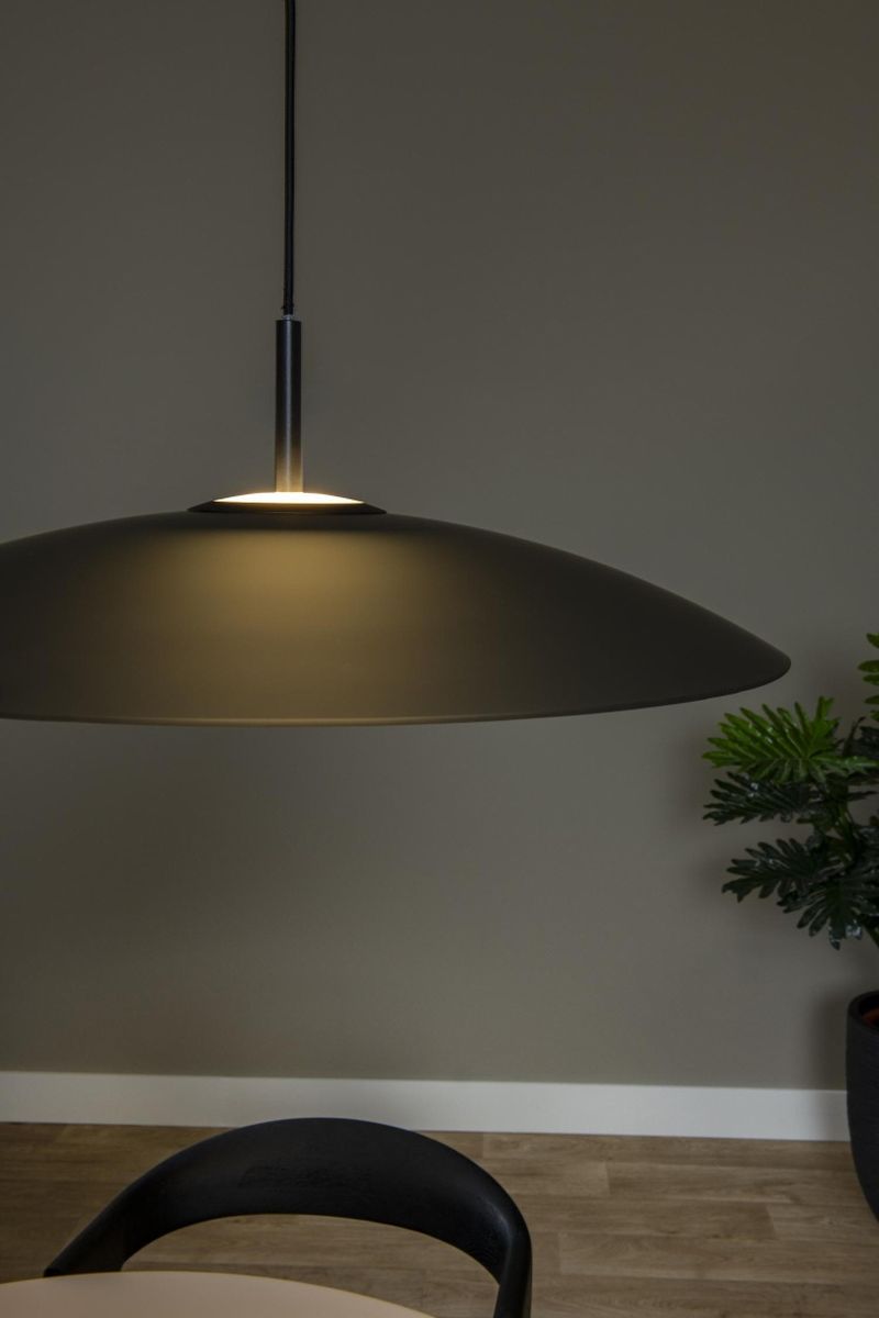 Lucide MENGA - Závesné svietidlo - Ø 60 cm - LED Rozm. - 1x18,6W 2700K - Smoke Grey